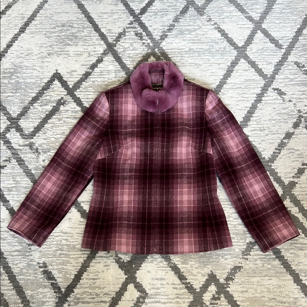 Plaid Pink and Purple Women's Jacket